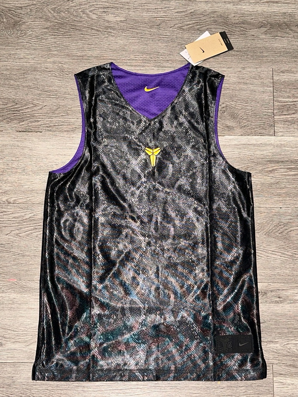 NIKE KOBE BRYANT BLACK MAMBA DRI-FIT REVERSIBLE BASKETBALL JERSEY SIZE SMALL